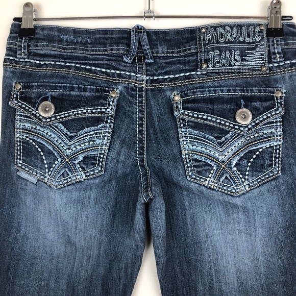 Hydraulic Bootcut Low Rise Jeans 7/8